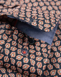 Cotton elastane long sleeved shirt - Trent Petrol