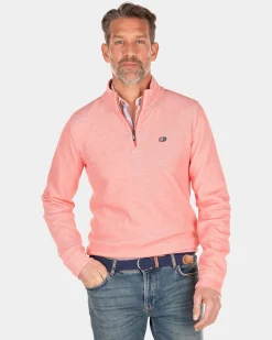 Cotton half zip sweater - Red Cider