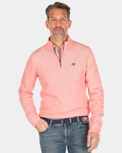 Cotton half zip sweater - Red Cider