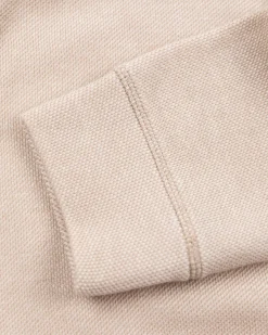 Cotton half zip sweater - Shimmering Sand