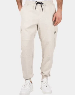 Cotton jogging pants Arnst - Ecru Melange
