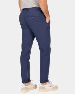 Cotton linen chino - Dusk Navy