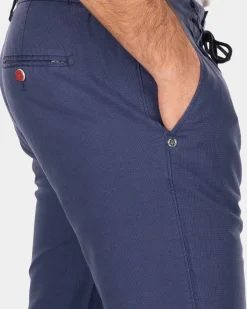 Cotton linen chino - Dusk Navy
