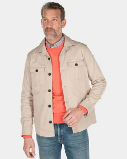 Cotton overshirt - Shimmering Sand