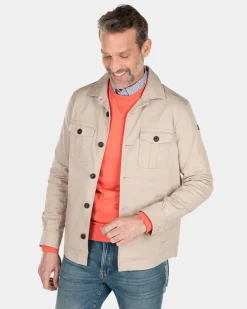 Cotton overshirt - Shimmering Sand