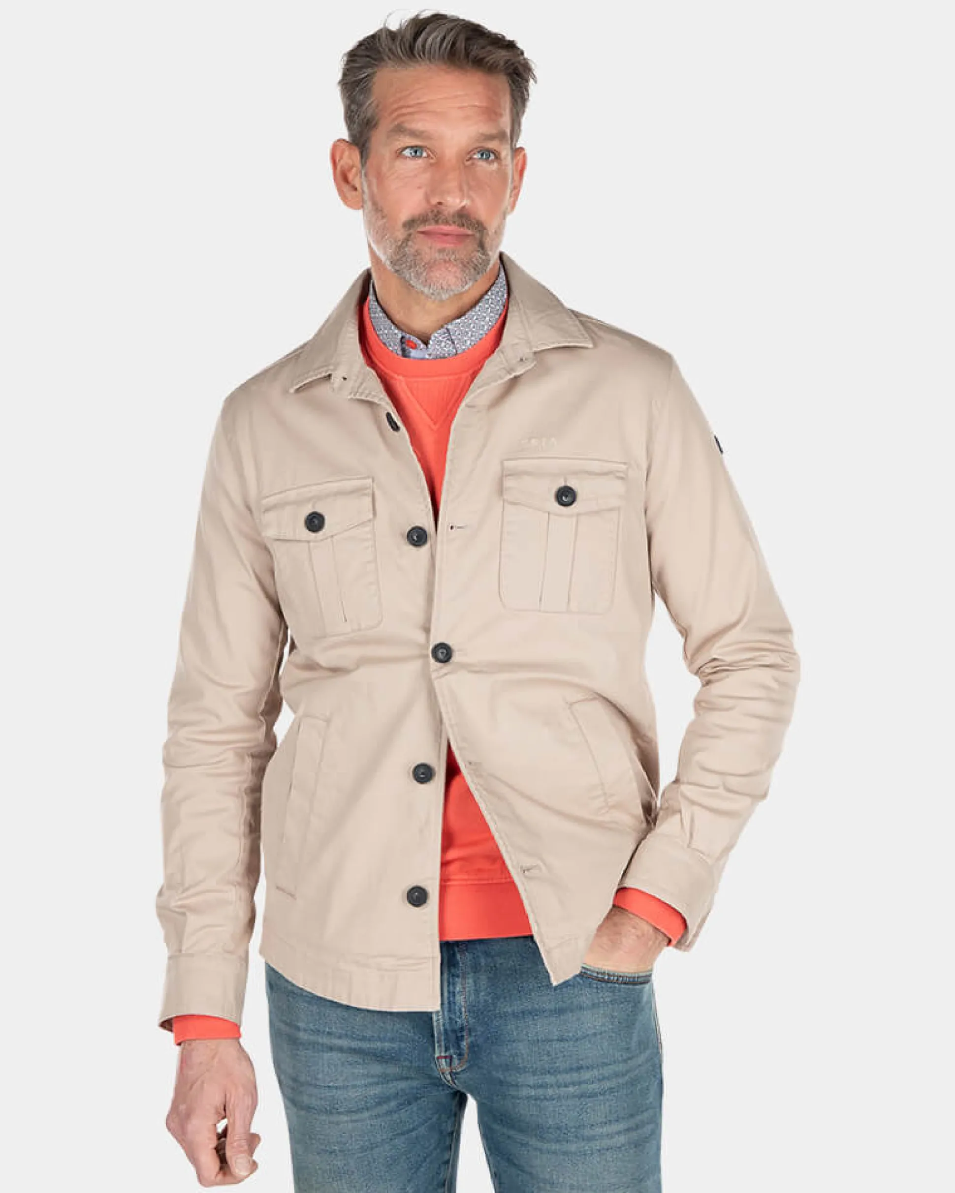 Cotton overshirt - Shimmering Sand