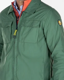 Cotton overshirt with zipper - Active Army