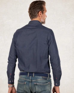 Cotton plain shirt - Pitch navy