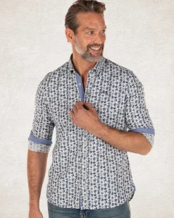 Cotton shirt with all over print