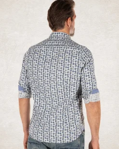 Cotton shirt with all over print