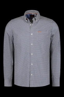 Cotton shirt with dots - Dusk Navy