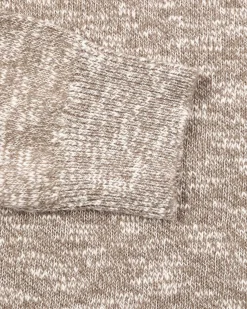Cotton solid coloured jumper with half zip - Misty Army