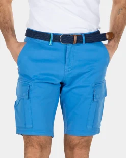 Cotton stretch cargo shorts
