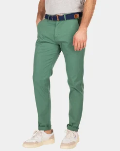 Cotton stretch chino - Amazon Green