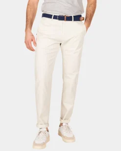 Cotton stretch chino - Cream