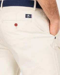 Cotton stretch chino - Cream