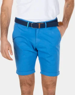 Cotton stretch chino shorts Blue
