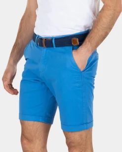Cotton stretch chino shorts Blue