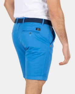 Cotton stretch chino shorts Blue