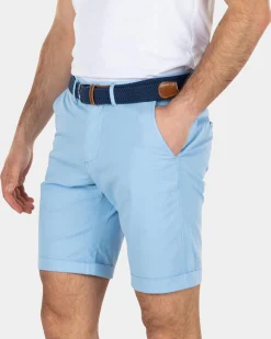 Cotton stretch chino shorts - Bright Sky
