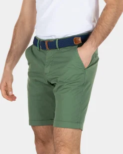 Cotton stretch chino shorts - Active Army