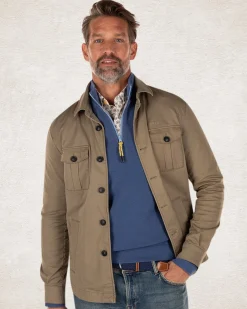 Cotton stretch overshirt