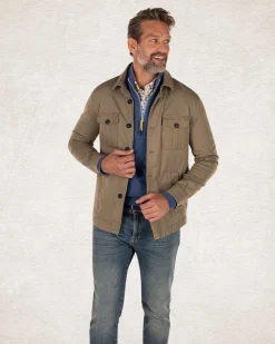 Cotton stretch overshirt