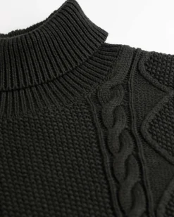 Cotton turtle neck jumper Erskine - Eucalyptus Green