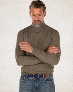 Cotton turtleneck jumper - Army Ground