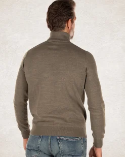 Cotton turtleneck jumper - Army Ground