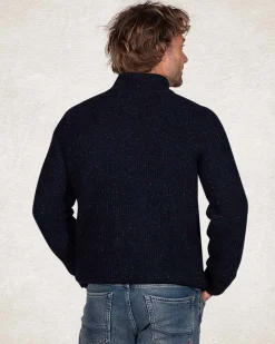 Cotton wool half zip pullover - Pitch Navy
