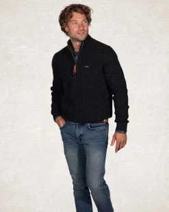Cotton wool half zip pullover - Crushing Green