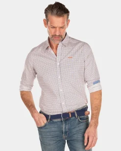 Cream cotton stretch shirt - Cream