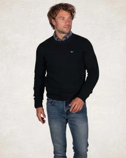 Crew neck wool blend pullover - Crushing Green