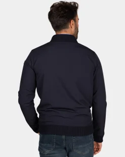 Dark blue cardigan with white and blue pattern - Winter Navy
