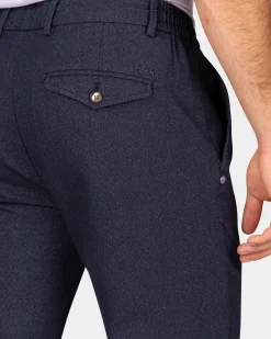 Dark blue dobby chino - Autumn Navy