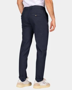 Dark blue dobby chino - Autumn Navy