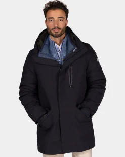 Dark blue quilted parka jacket - Winter Navy