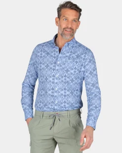 Dark blue shirt with print - Dusk Navy