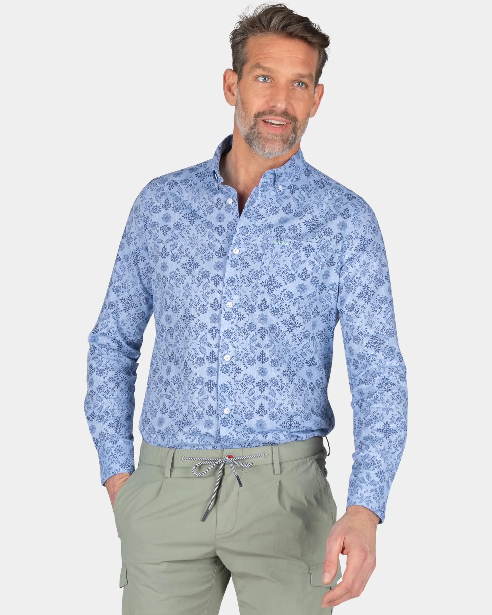 Dark blue shirt with print - Dusk Navy