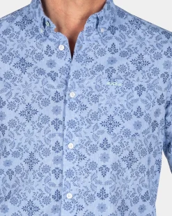 Dark blue shirt with print - Dusk Navy
