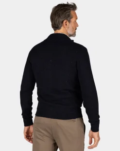 Dark blue wool cardigan - Winter Navy