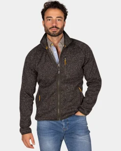 Dark brown fleece cardigan - Dark Mocca