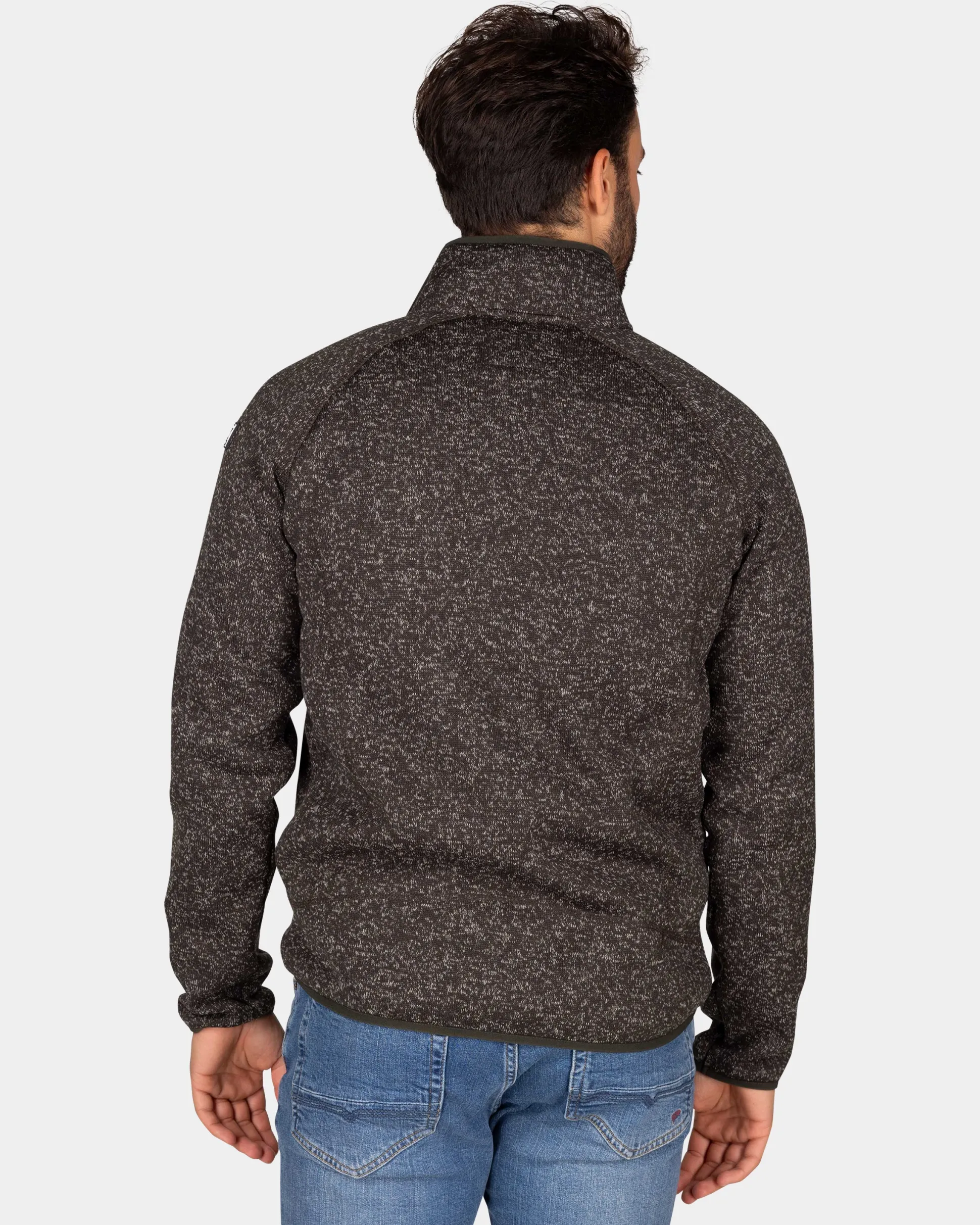 Dark brown fleece cardigan - Dark Mocca
