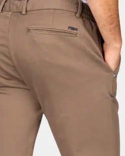 Dark brown jersey chino - Dark Mocca
