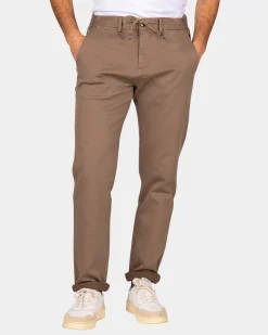 Dark brown jersey chino - Dark Mocca