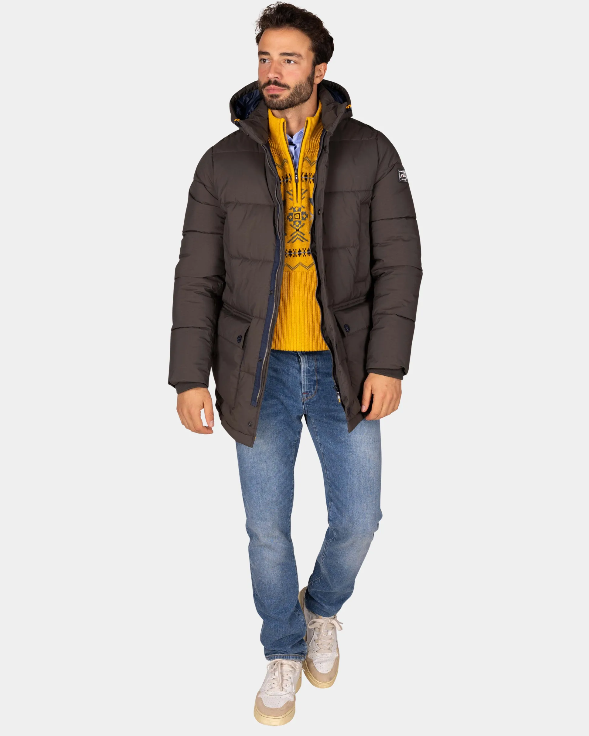 Dark brown quilted jacket - Dark Mocca
