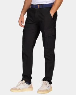 Dark green cargo chino - Gravel Green