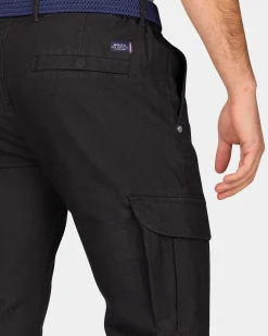Dark green cargo chino - Gravel Green