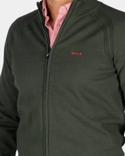 Dark green cotton cardigan